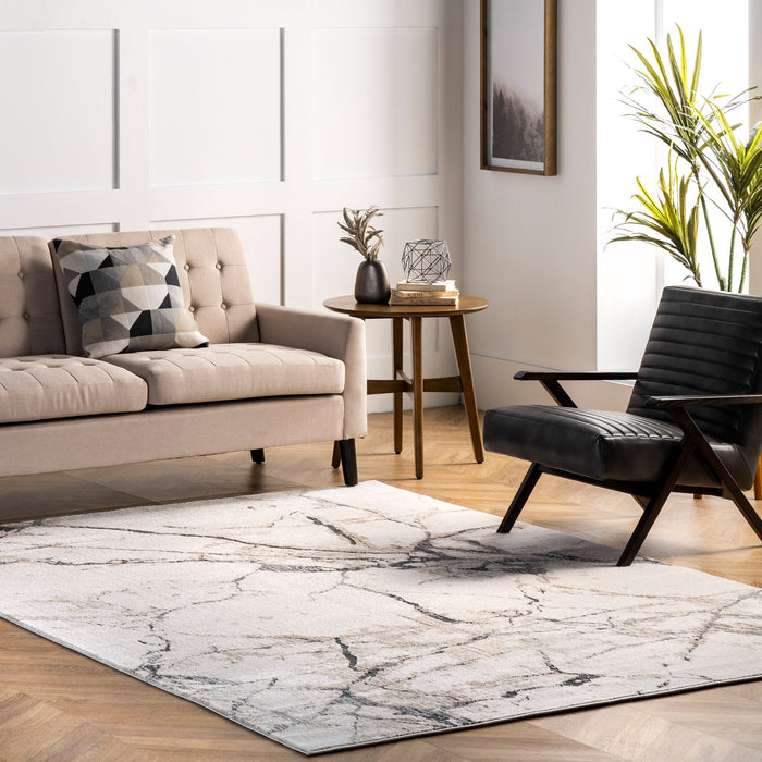 Beige Marble Abstract Area Rug 120x180 cm