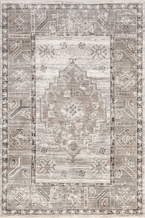 Beige Medallion Area Rug 120 cm x 180 cm