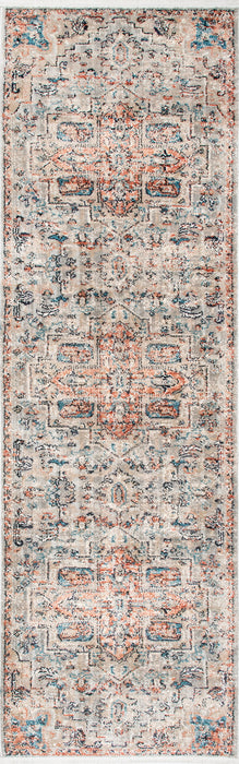 Beige Medallion Area Rug 130x180 cm