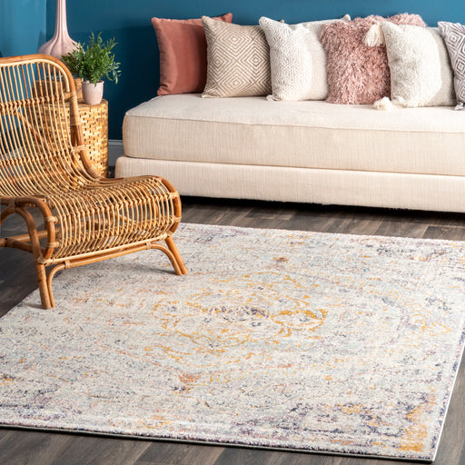 Beige Medallion Area Rug 150x240 cm