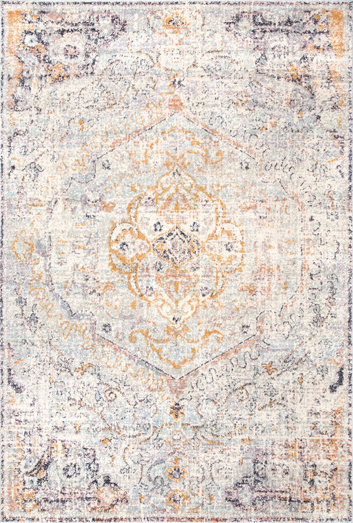 Beige Medallion Area Rug 150x240 cm