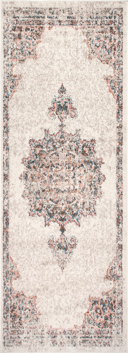 Beige Medallion Area Rug 160x230 cm Slitesterk myk design