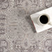 Beige medaillon vloerkleed machinewasbaar voor Home