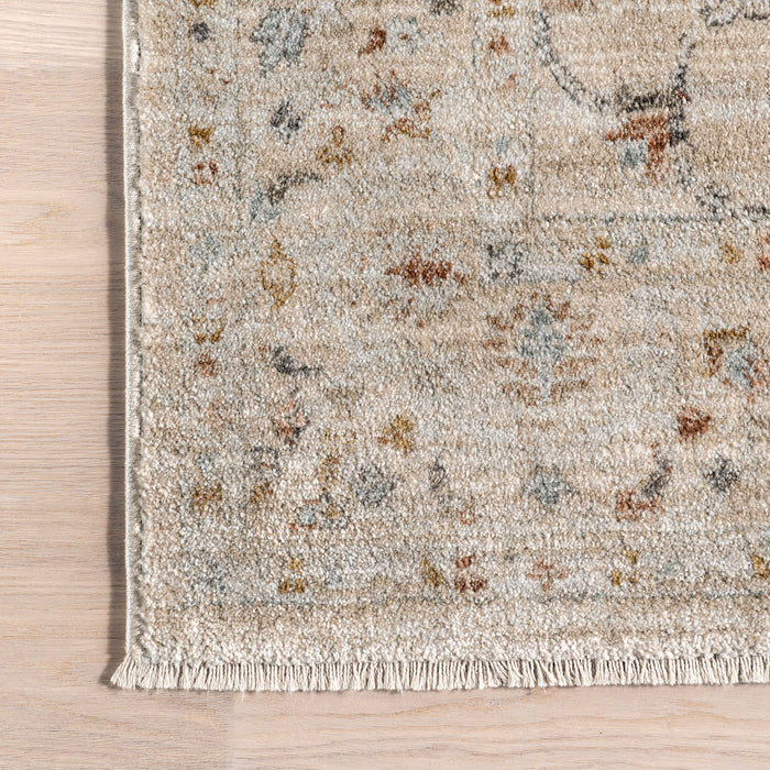 Beige Medallion Area Rug for Elegant Home Decor