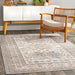 Beige Medallion Area Rug for High Traffic Spaces