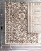 Beige Medallion Tassel Rug for Indoor and Outdoor Use