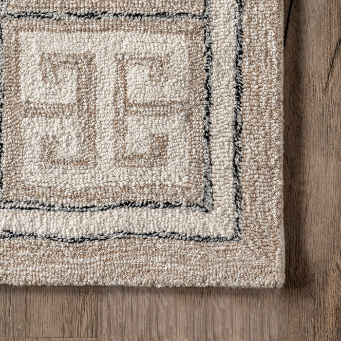 Beige Minimalist Area Rug 160cm X 230cm