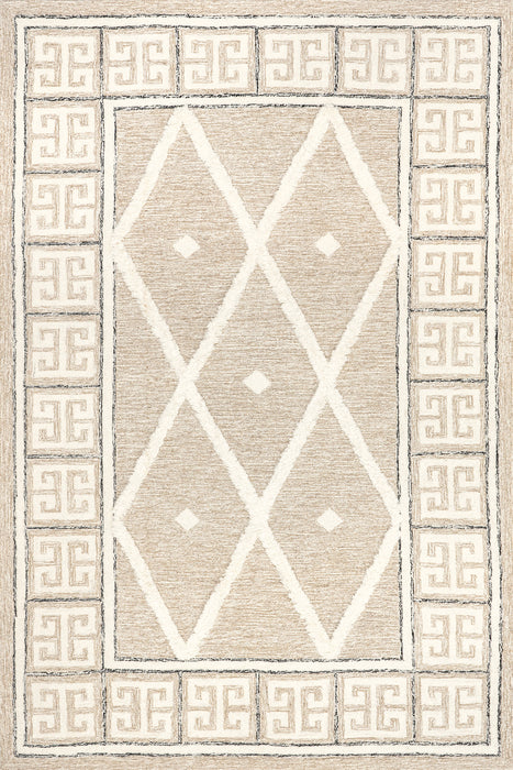 Beige Minimalist Area Rug 160cm X 230cm