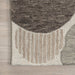 Beige Modern Geometric Wool Tufted Area Rug