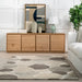 Beige Modern Geometric Wool Tufted Area Rug