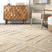 Beige Moderni Trellis Area -matto 120 x 180 cm