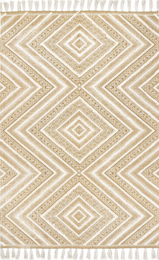 Beige Moderni Trellis Area -matto 120 x 180 cm