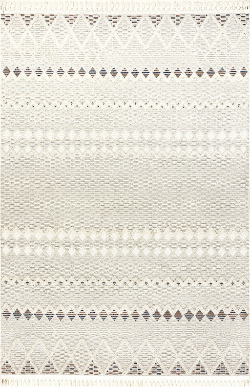 Beige Moroccan Trellis Area Rug 120x180 cm