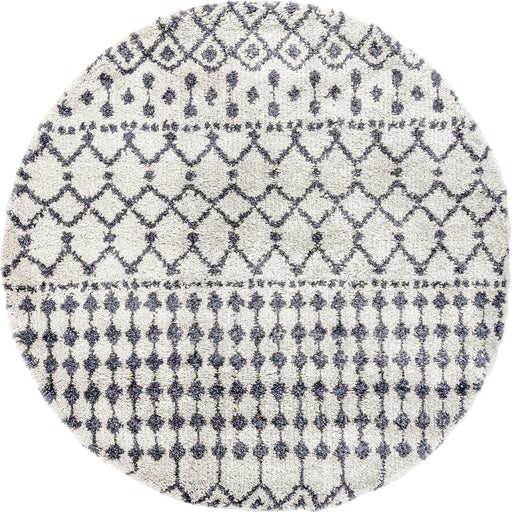 Beige Moroccan Trellis Shag Area Rug 120cm x 180cm