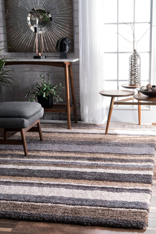 Beige Multicolor Shag Rug for Cozy Home Decor
