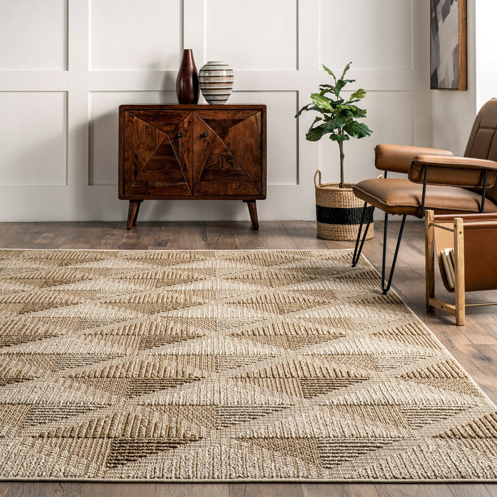 Beige Opal Diamond Area Rug Soft Durable Comfort