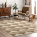 Beige Opal Tiled Diamond Area Rug 120x180 cm