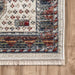 Beige Oriental Fringed Area Rug with Vibrant Pattern