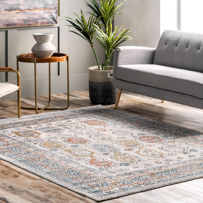 Beige Paisley Area Rug for Home Décor