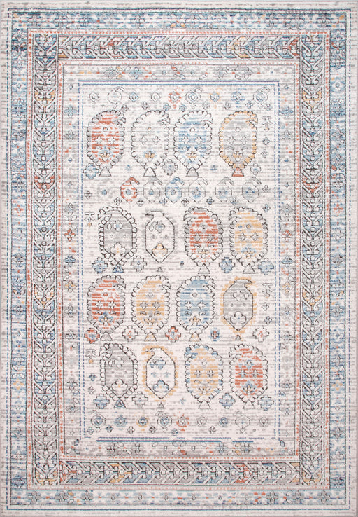 Beige Paisley Area Rug for Home Décor