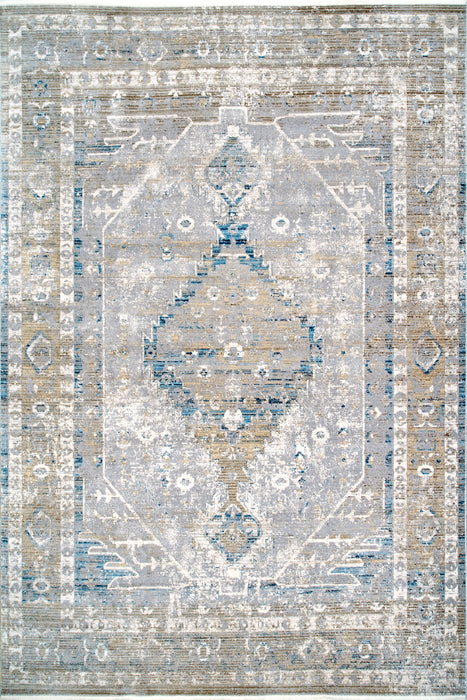 Beige Patterned Area Rug for Living Room 160x230 cm