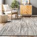 Beige Pinstriped Area Rug For Modern Home Décor