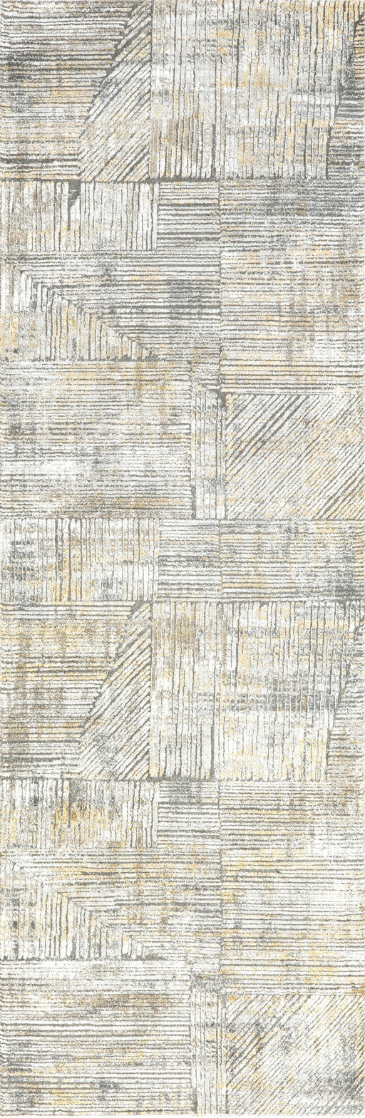 Beige Pinstriped Area Rug for Living Room 140x200 cm