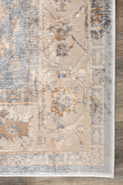 Beige Plated Medallion Area Rug 120cm x 180cm