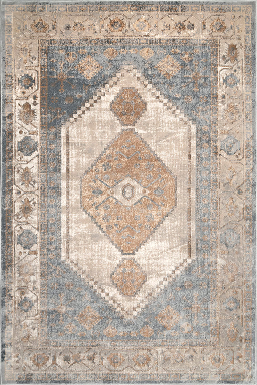 Beige Plated Medallion Area Rug 120cm x 180cm