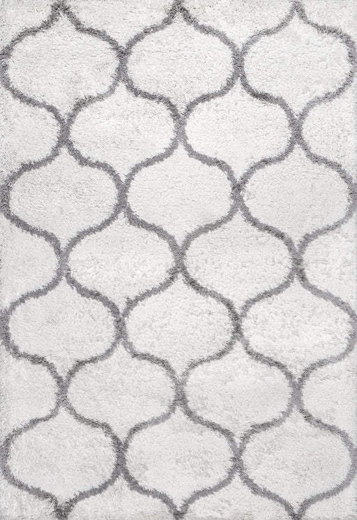 Beige Quatrefoil Trellis Area Rug 120x180 cm