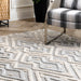 Beige Raised Theta Trellis Area Rug 120x180 cm