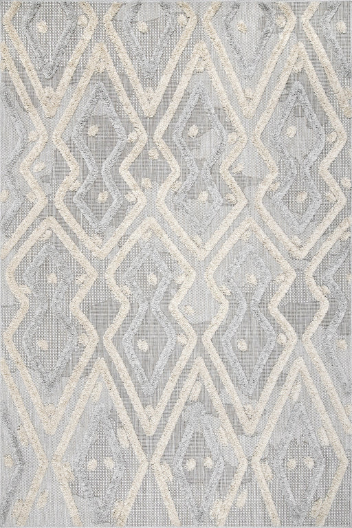 Beige Raised Theta Trellis Area Rug 120x180 cm