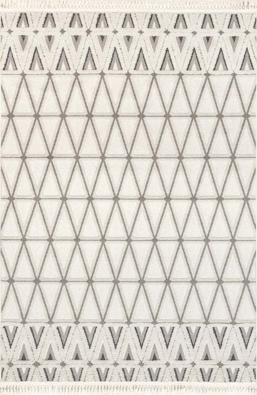 Beige Sapphire Tiled Pyramid Area Rug 150x240 cm