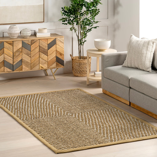 Beige Seagrass Area Rug 150x240 cm Natural Fiber