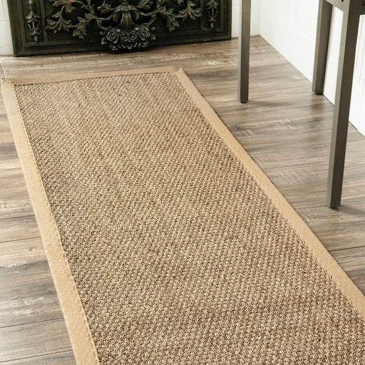 Beige Seagrass Area Rug for Living Room or Bedroom