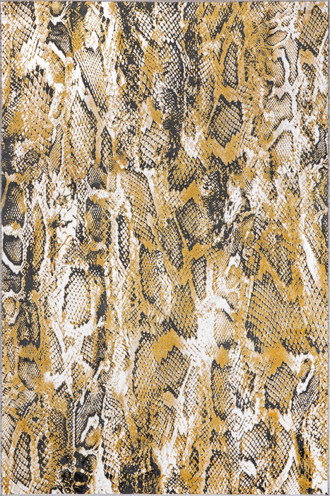 Beige Serpent Patterned Area Rug 120x180 cm