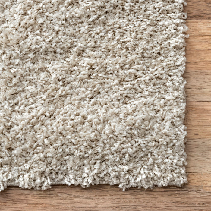 Beige Shag Area Rug 120cm x 180cm Durable Design