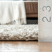 Beige Shag Area Rug 120cm x 180cm Durable Texture