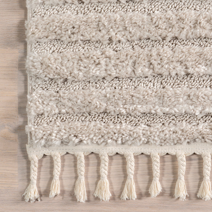 Beige Shag Area Rug 120x160 cm