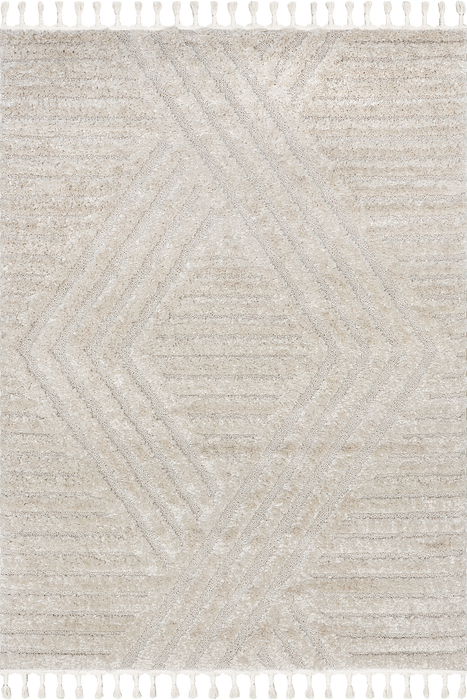 Beige Shag Area Rug 120x160 cm