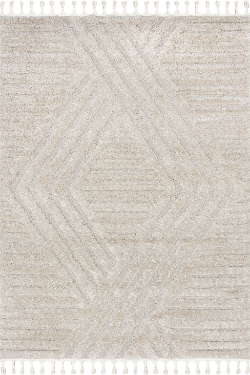 Beige Shag Area Rug 120x160 cm