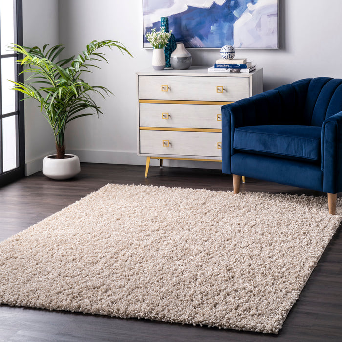 Beige Shag Area Rug 120x180 cm