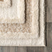 Beige Shag Area Rug 120x180 cm