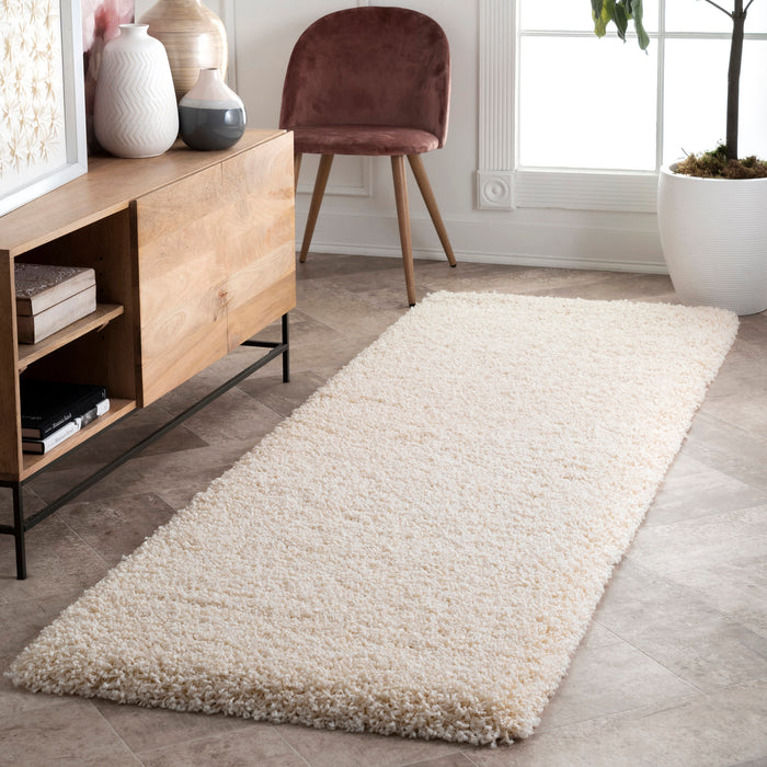 Beige Shag Area Rug 120x180 cm Pet-Friendly Design