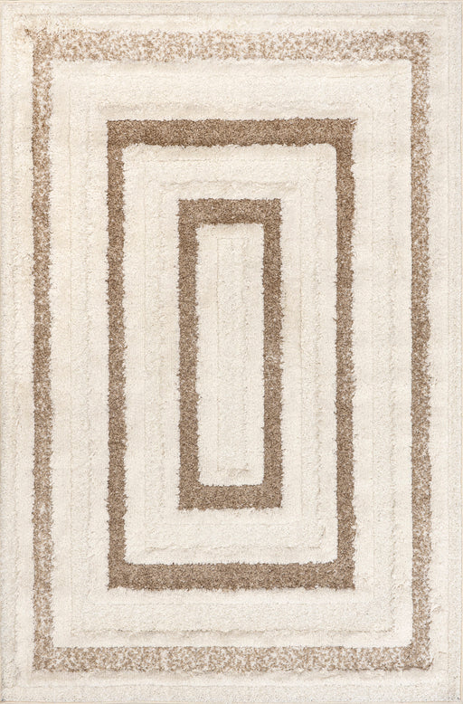 Beige Shag Area Rug 120x180 cm