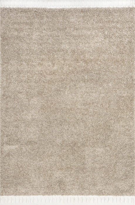 Tappeto a pelo lungo beige 120x180 cm