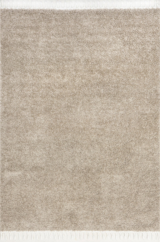 Tappeto a pelo lungo beige 120x180 cm