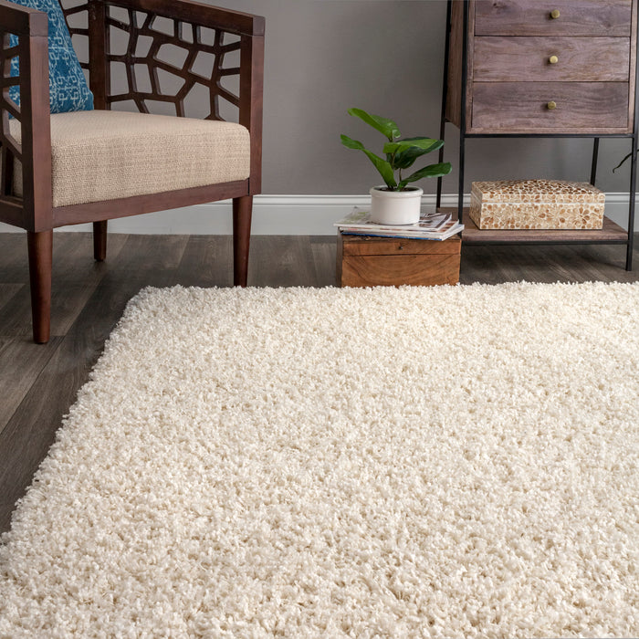 Beige Shag Area Rug For Home Decor