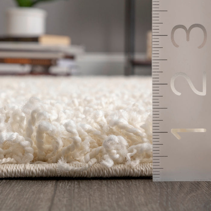 Beige Shag Area Rug For Home Decor