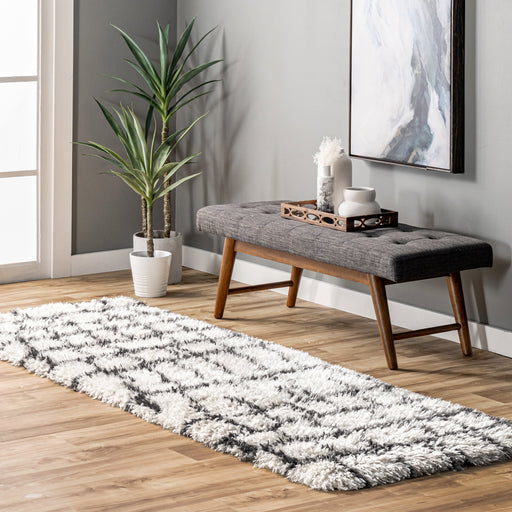 Beige Shag Area Rug For Living Room 120cm x 180cm